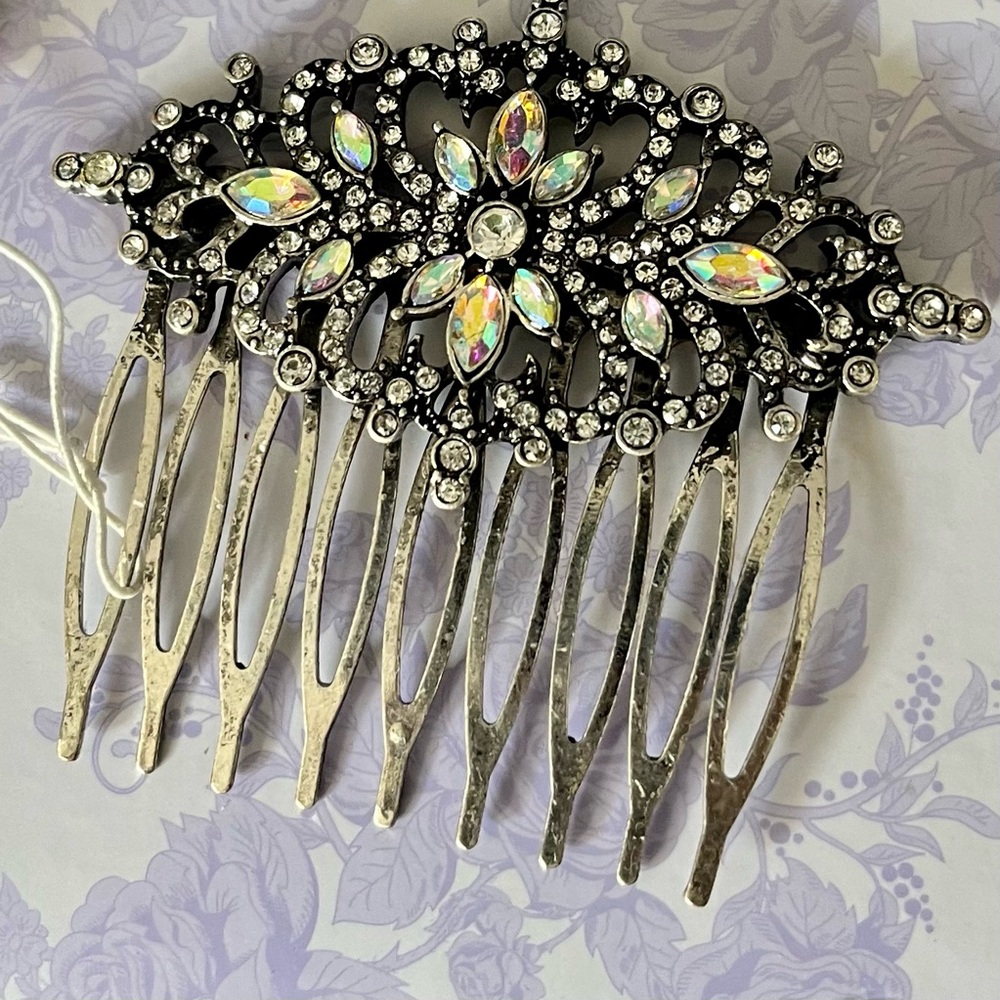Vintage Rhinestone Hair Comb Accent; NWT!